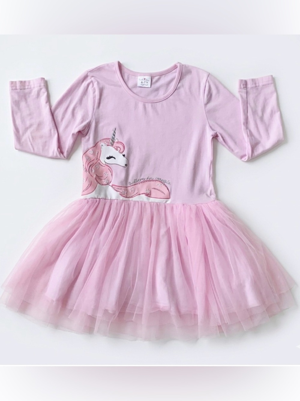 Girl unicorn pink dress